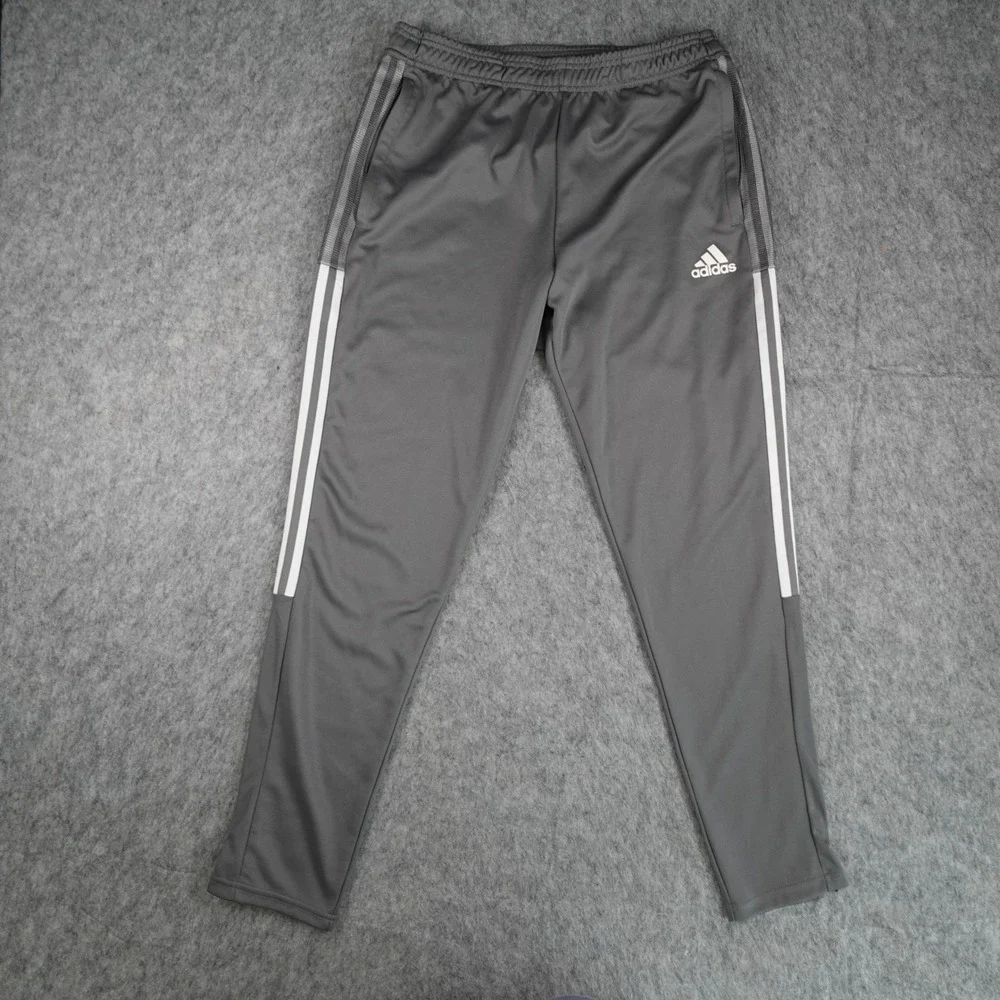Adidas Pants Mens Large Gray Tiro 21 Track Primegreen GJ9868 Tapered Zip Ankle